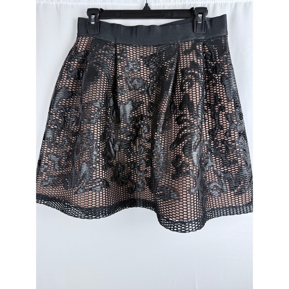 Stella & Jamie Dresses & Skirts - Anthropologie Stella Jamie Skirt Black Lace Overlay Party Cocktail Medium
